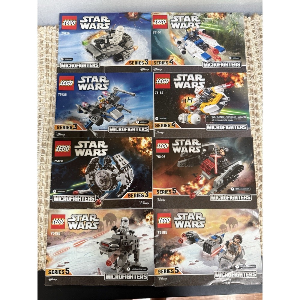 Lego Star Wars Microfighters Instruction Manuals‎ Only Lot Of 8